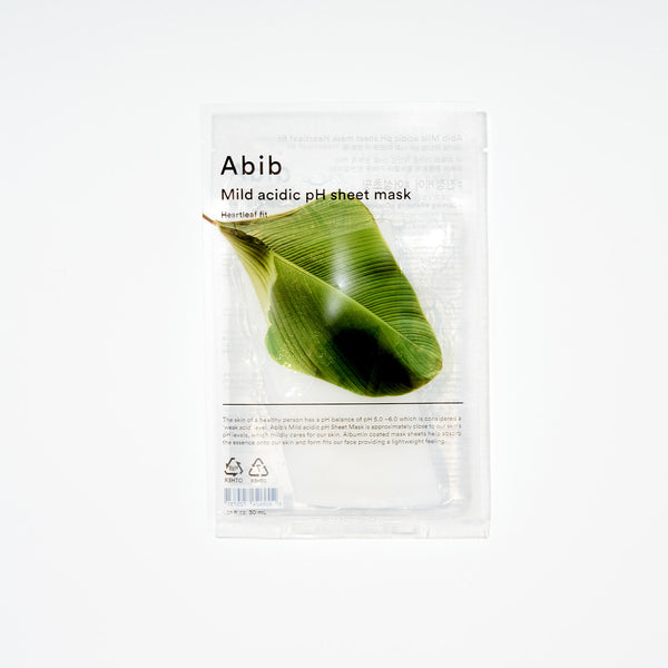 Mild acidic pH sheet mask Heartleaf fit(10 sheets)