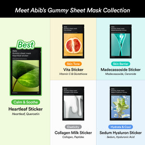 Gummy sheet mask Heartleaf sticker(10 sheets)