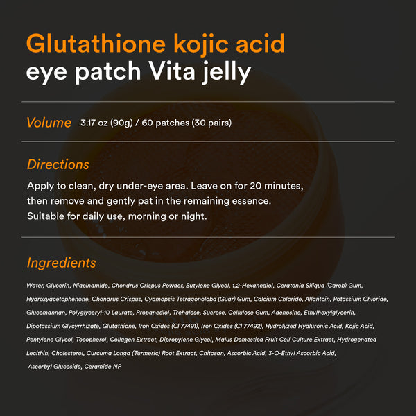 Glutathione kojic acid eye patch Vita jelly